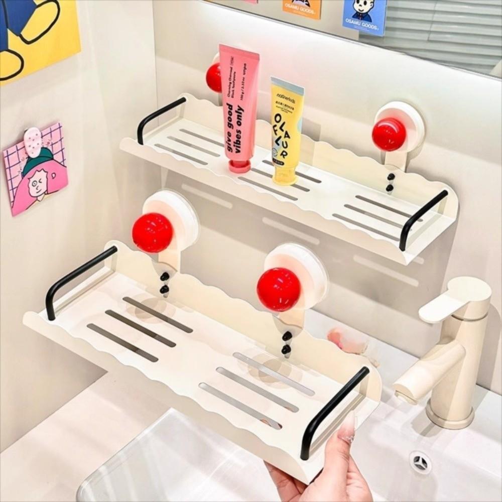 Dopamine Suction Cup Storage Shelf Punch Free Shower Shampoo Rack Bathroom Storage Rack for Home