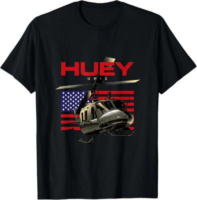 Huey UH-1 Militärhubschrauber Flugzeug T-Shirt Hergestellt in den USA