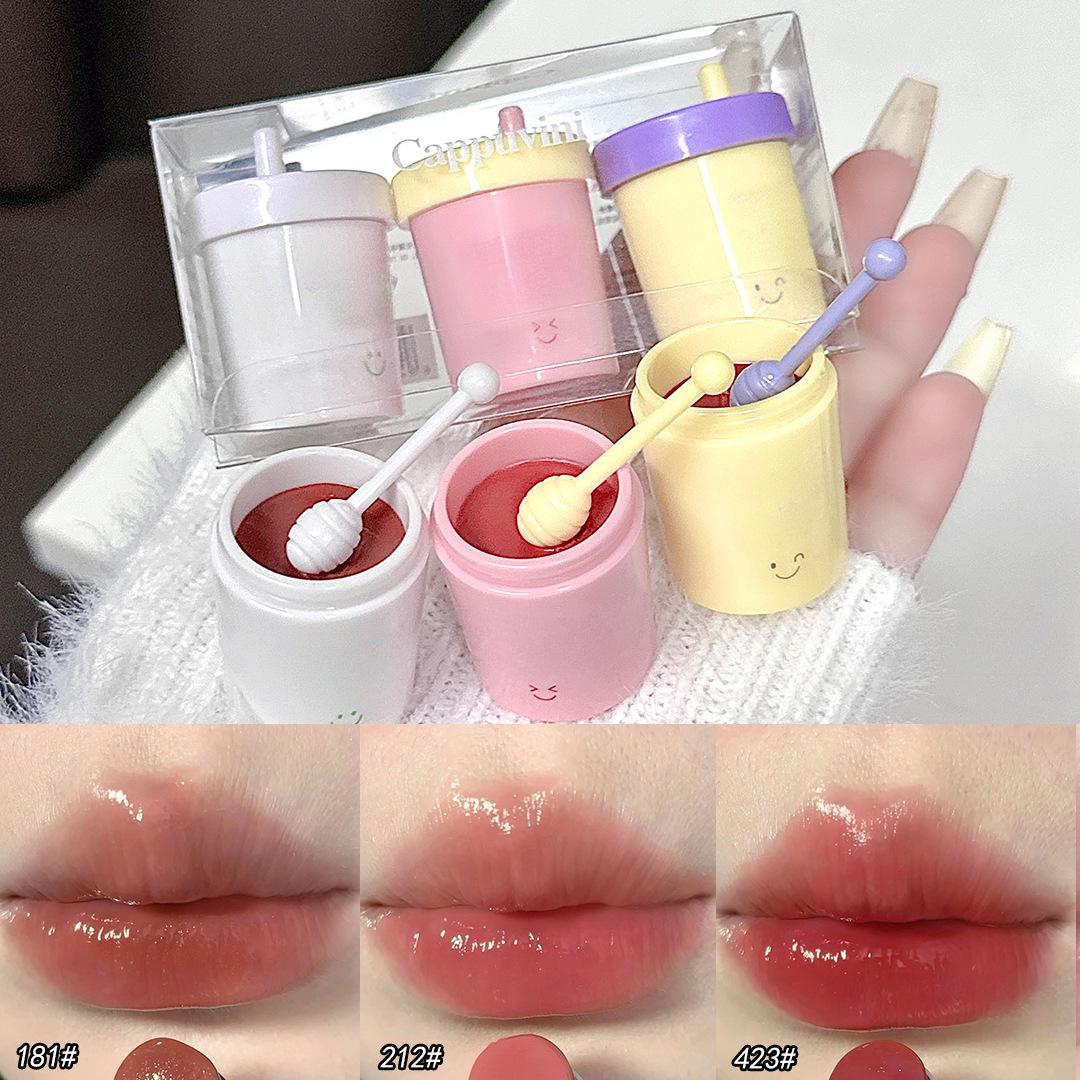 

Чашка чая с молоком, однотонная губная медовая осенне-зимняя увлажняющая однотонная помада песочного цвета, студентка, доступная помада