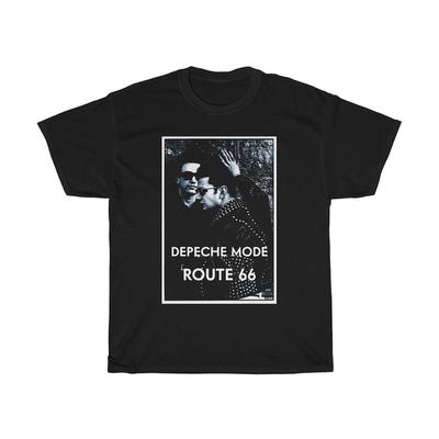 Tricou Unisex Clasic Depeche Mode 1987 Route 66 Electronic New Wave Bumbac 100% 230 Gsm