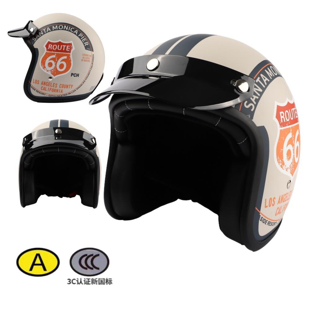 Harley Helmet Half Helmet Hard Hat Electric Vehicle Men's and Women's Motorcycle Riding Protection Motorcycle Goggles Bicycle