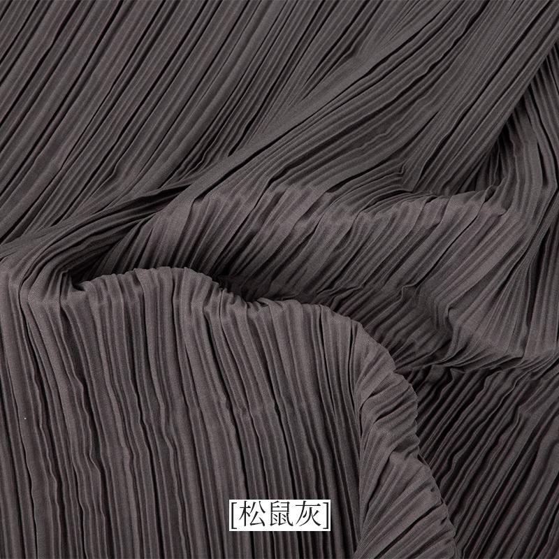 diy sewing wrinkled textile plain black white blue red pleated designer fabric by the meter for dress clothing background cloth