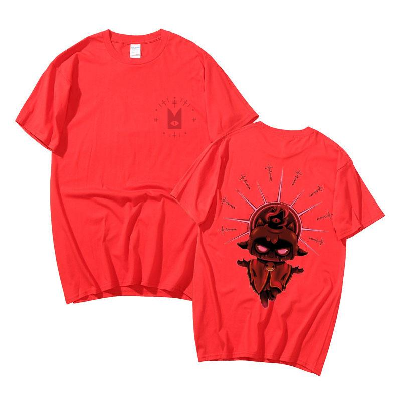 Anime Men Women 100% Cotton Oversized Tshirt Cartoon Game Cult of The Lamb Double Sided Graphic T-shirt Fashion Mens Tee Shirt