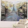 Black and White England Landmark Picnic Mat Hippie Trippy Tapestry Wall Art Meditation Decor for Bedroom Living Room Dorm, Red