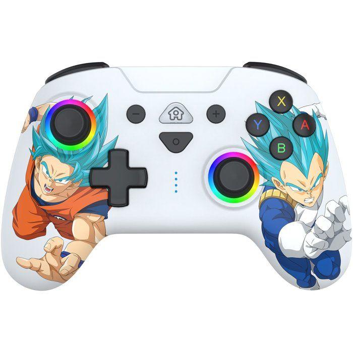 Mando Subsonic Dragon Ball Goku Vs Vegeta Nintendo Switch Bluetooth LEDs M1 M2 - Imagen 2