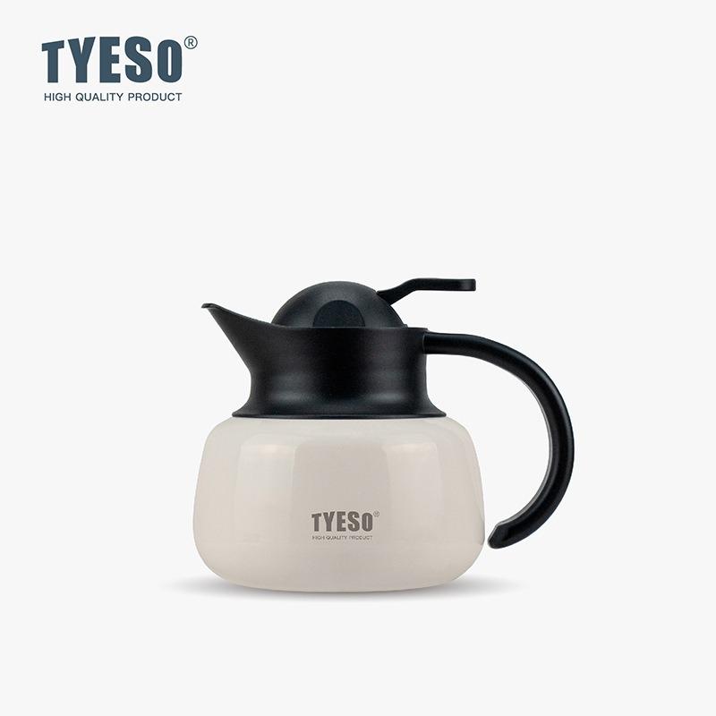 TYESO Infuser Pumpkin-Shaped Thermos Stainless Steel Insulated Tea Hot Cold Water Bottle With Removable Infuser Home Tea Pot