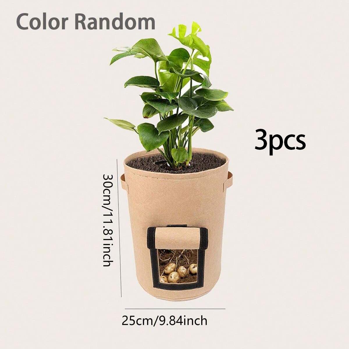 

3 шт. - Классические контейнеры для посадки в помещении и на открытом воздухе, подходящие для посадки фруктов, овощей, цветов и деревьев