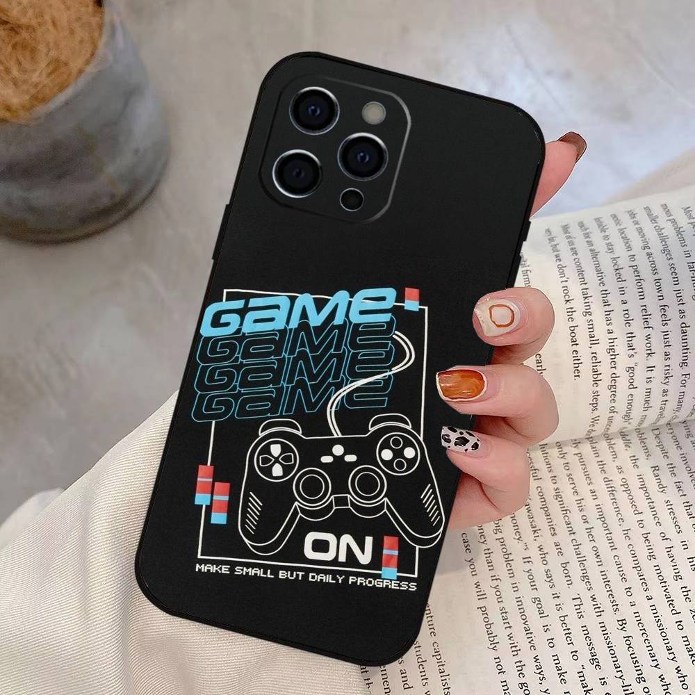 Game Controller Graphic-s Phone Case For iPhone 17, 16,15,14,13,12,11 Plus,Pro Max, Others Soft Black Cover