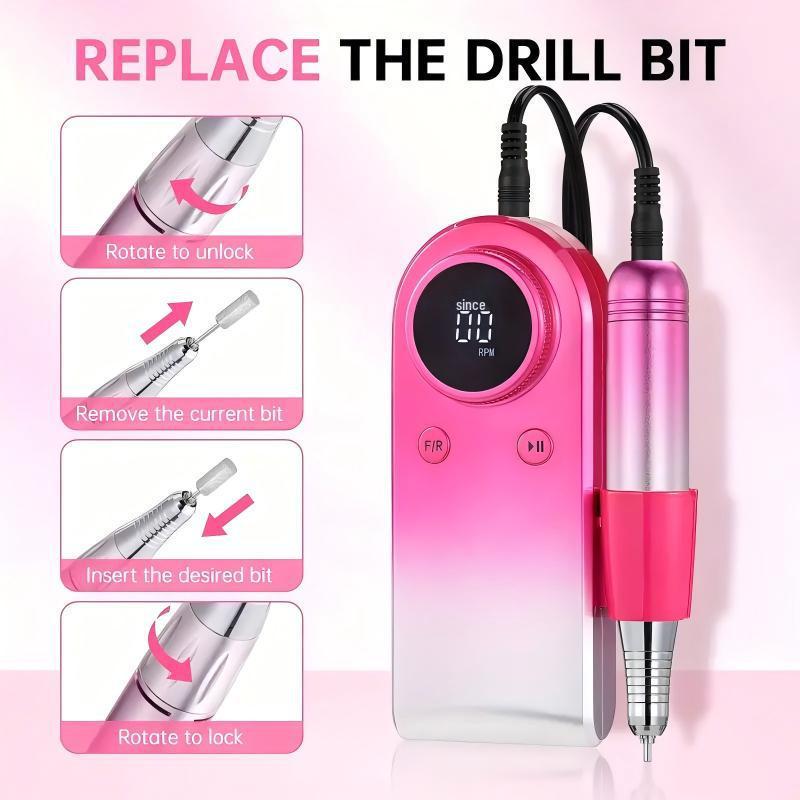 June 2025 Portable MS-901 Rechargeable Nail Drill for Professional High-Speed Nail Removal