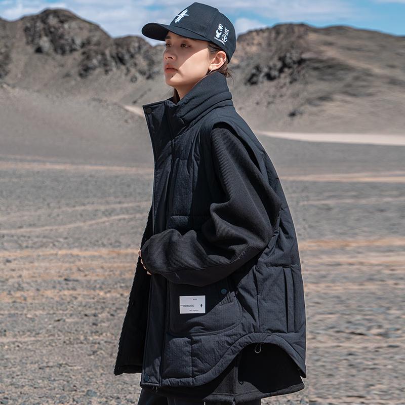 AOGZ Unisex Hidden Hood Padded Vest 2XL