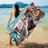 Classic Thriller Movie J-Jaws Beach Towel Colorful Bath Towels For Girl Microfiber Quick Dry Custom Sand Free Beach Gym Pool