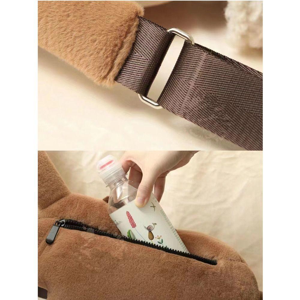 Soft Guinea Pig Chest Bag Plush Doll Cartoon Shoulder Bag Creative Capybara Crossbody Bag  Kids