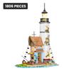 Micro-Baustein Leuchtturm Blöcke Küstenhäuschen Architekturmodell Puzzle Zusammenbau Steine Spielzeug Kinder Jungen Mädchen