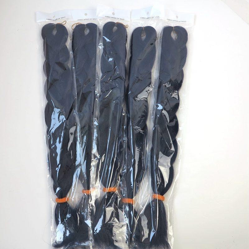 Große Menge auf Lager 24 Zoll 80g Weiche Seidige Synthetische Haarverlängerungen für Häkelzöpfe Haarherstellung Jumbo Braiding Synthetisch