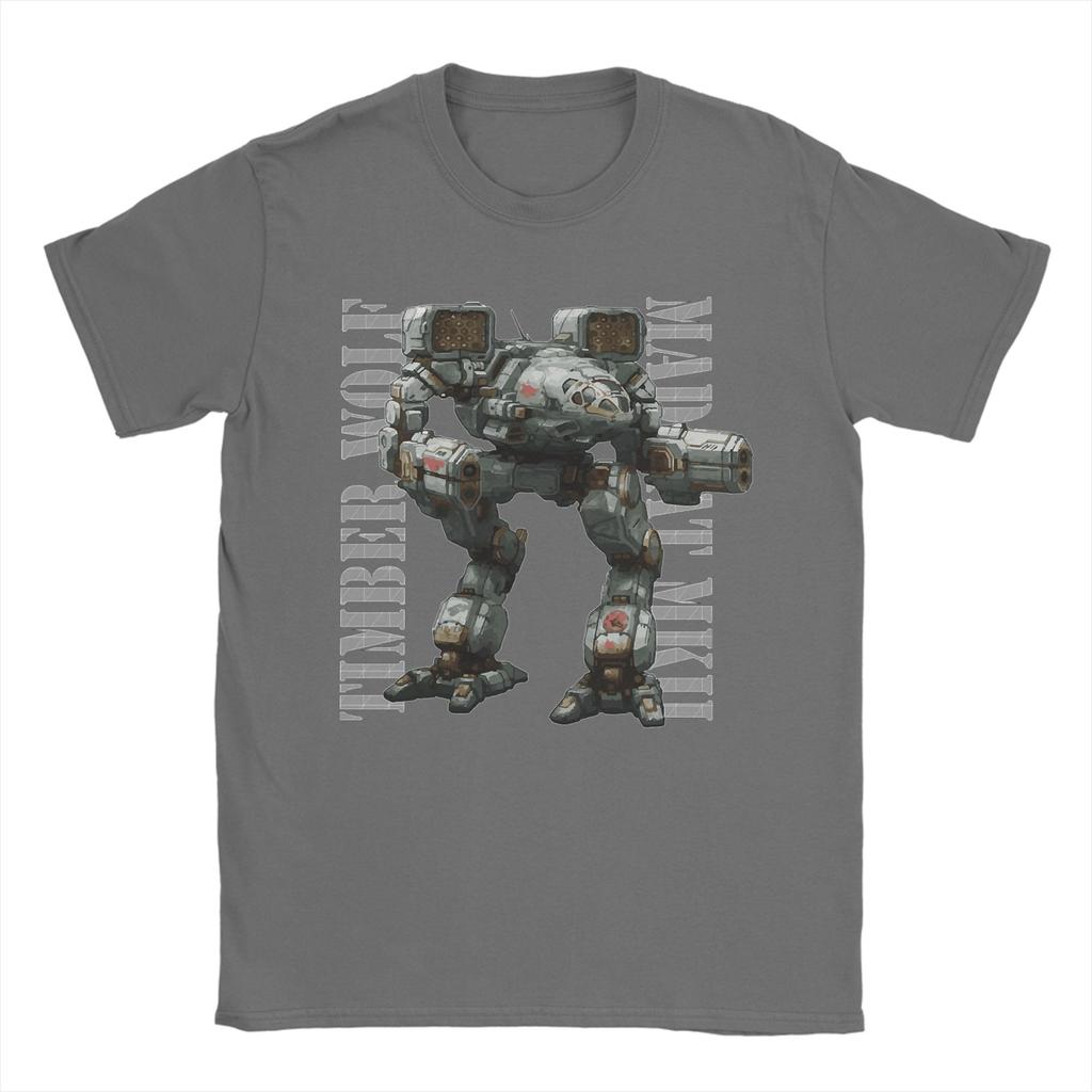 Mech Timber Wolf Madcat MKII TShirt for Men  Funny Pure Cotton Tees Crew Neck Short Sleeve T Shirts Gift Idea Tops