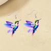 Fashionable and Colorful Hummingbird Design Earrings