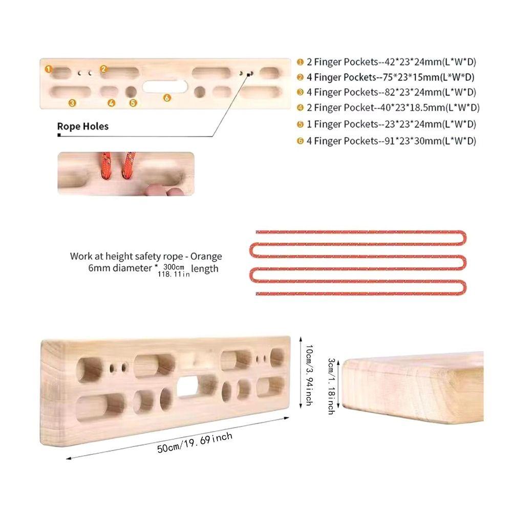 Rock Climbing Climbing Fingerboard Forearm Exerciser Climbing Training Board  Men Women