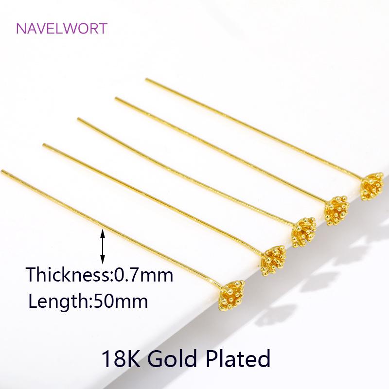 

5/10Pcs 18K Gold Plated Pins Brass Stamen-Shaped Pins,Pins For Jewelry,For Jewelry Making Pins,DIY Jewelry Accessories 5 pieces