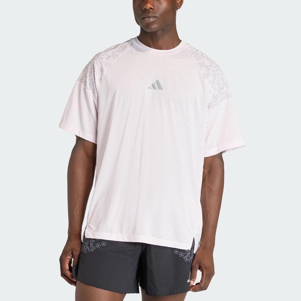 adidas Men's Running Fast T-Shirt Almost Pink KE4396