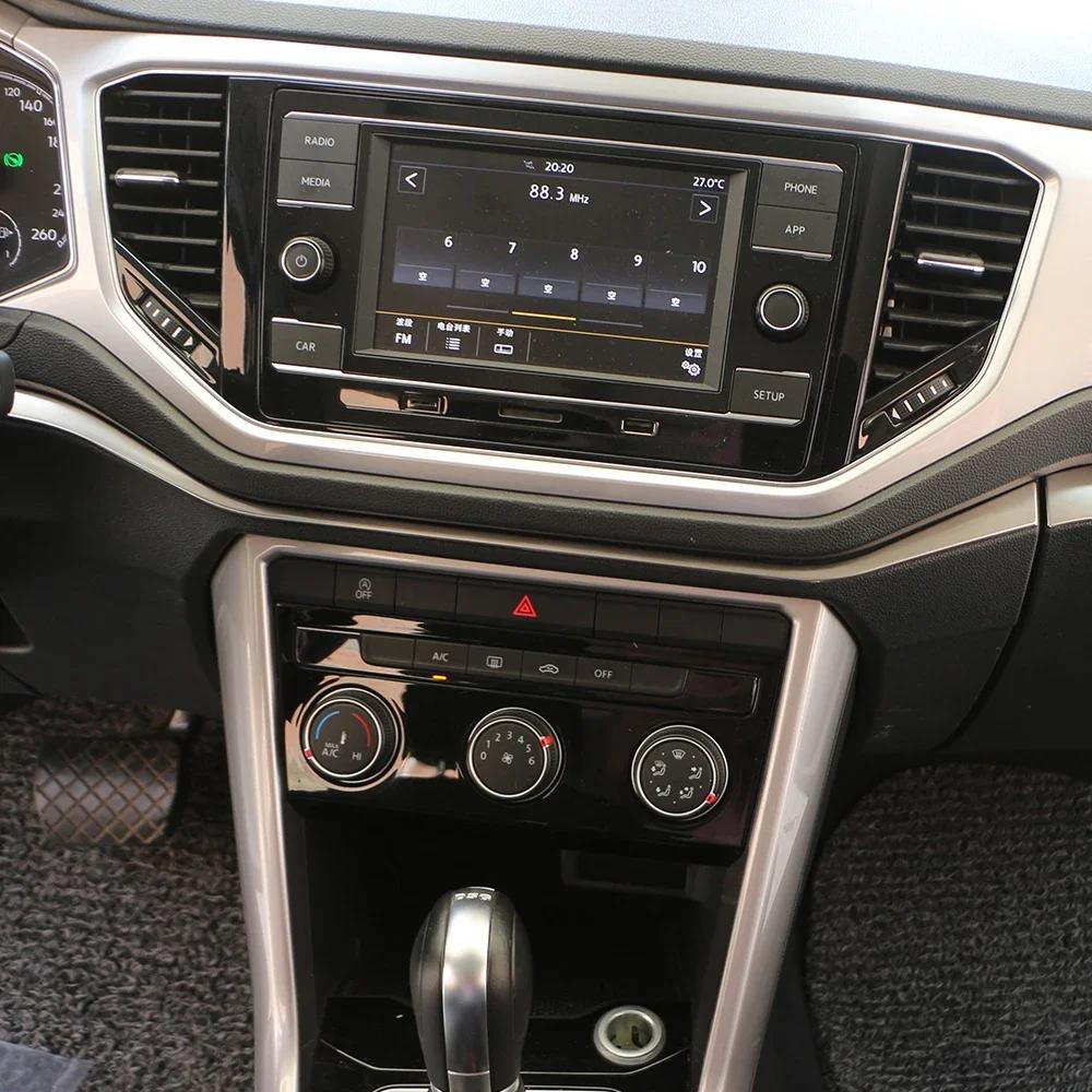 Voor Volkswagen VW T-ROC Troc 2018 2019 2020 2025 2025 LHD Accessoires Middenconsole Decoratiestrip Sticker Interieur Bekleding