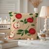 Fruit Print Cushion Cover Anti-dustmite Pillowcase Invisible Zipper Silky Short Plush Sofa Cushion Cover