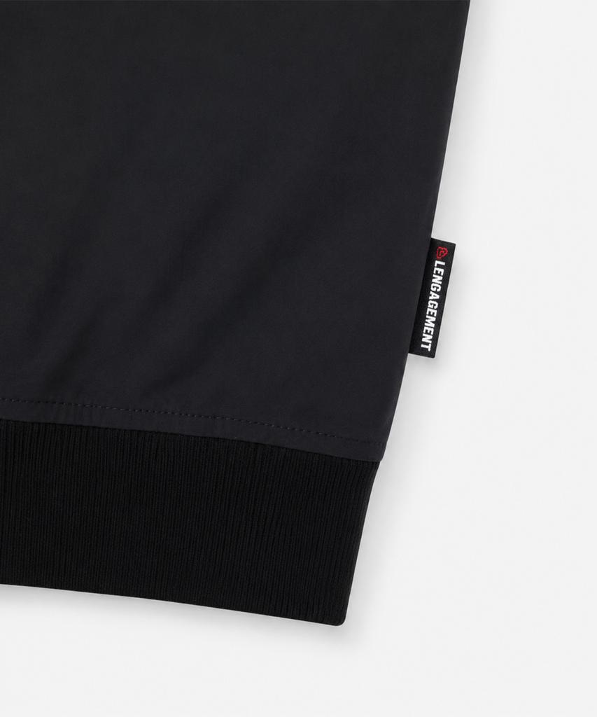 LENGAGEMENT Small Heart Nylon Windbreaker Packable Sweatshirt [Black]