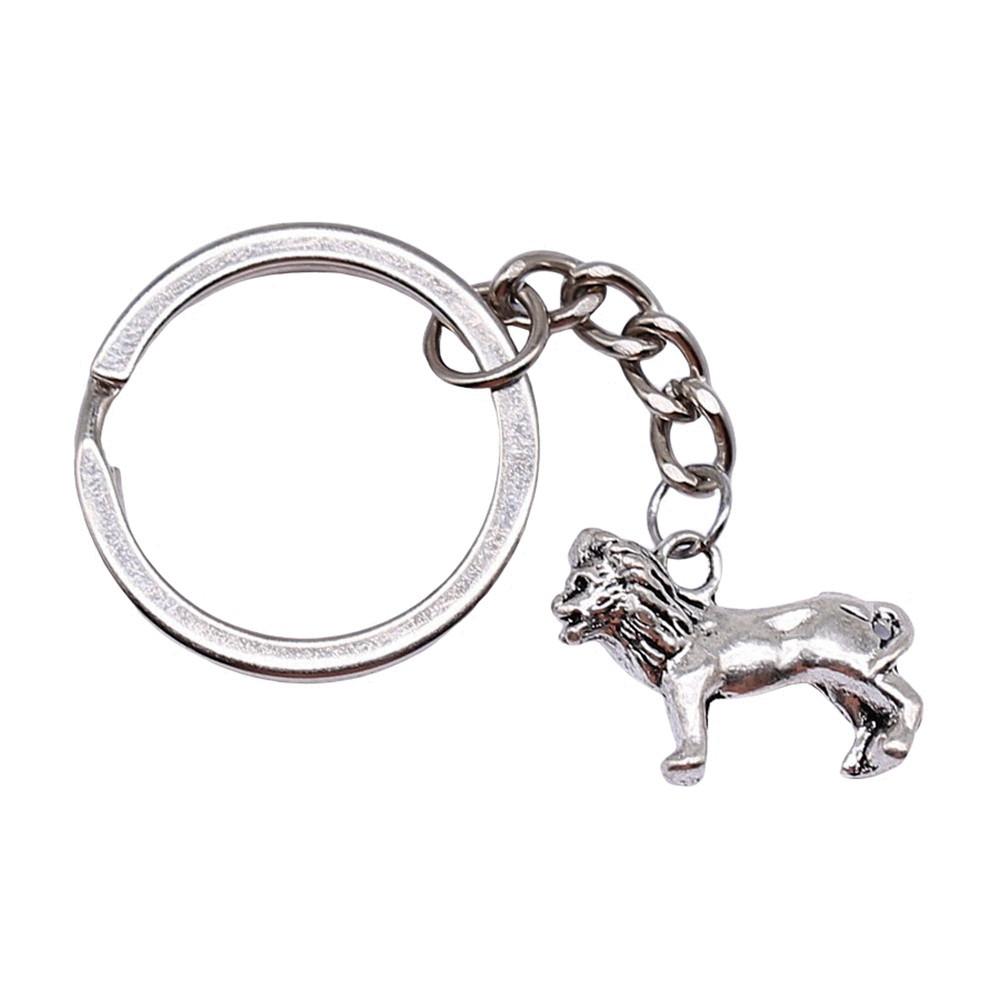 Bear Charm Tiger Keychain Wild Animal Pendants Key Ring 28mm
