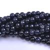 4 6 8 10 12mm Spacer Loose Beads Natural Blue Sand Stone Jewelry Making For Necklace DIY Round DIY Spacer Loose Beads For Necklace Bracelet