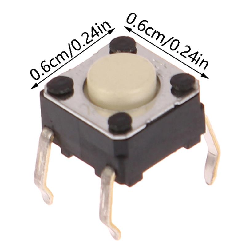 5Pcs 6*6*4.3Mm Light Touch Switch Mouse Push Button Tactile For Omron B3F