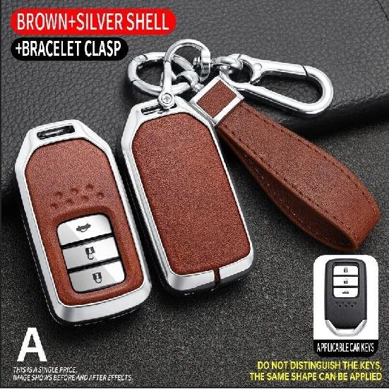Zinc Alloy TPU Car Key Fob Case Cover For Honda Civic Accord CR-V HR-V Fit Pilot