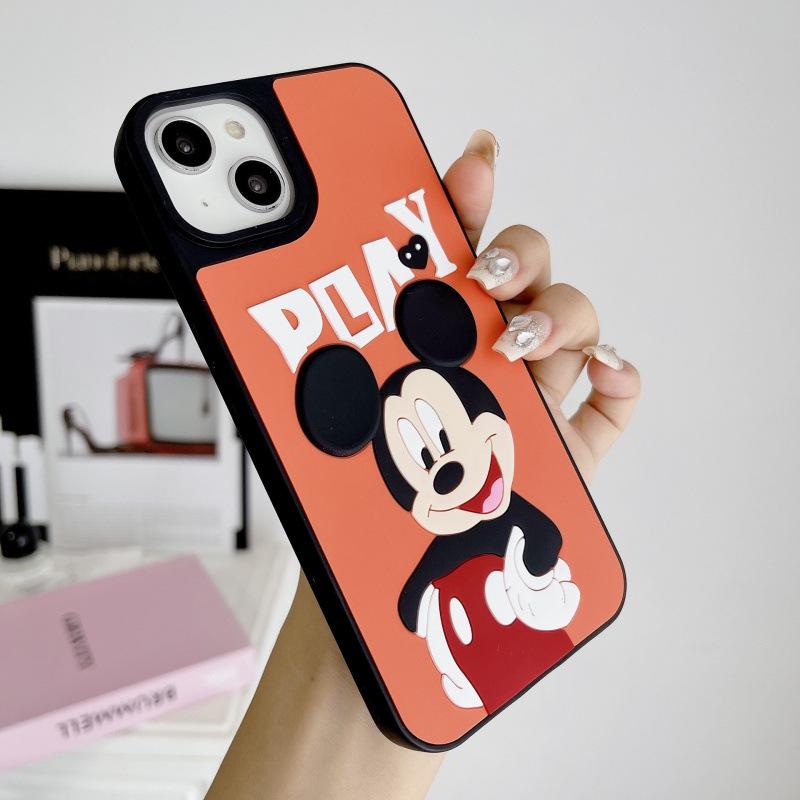 3D Silicone Mickey Minnie Case for iPhone 13 Pro Max/11/XR