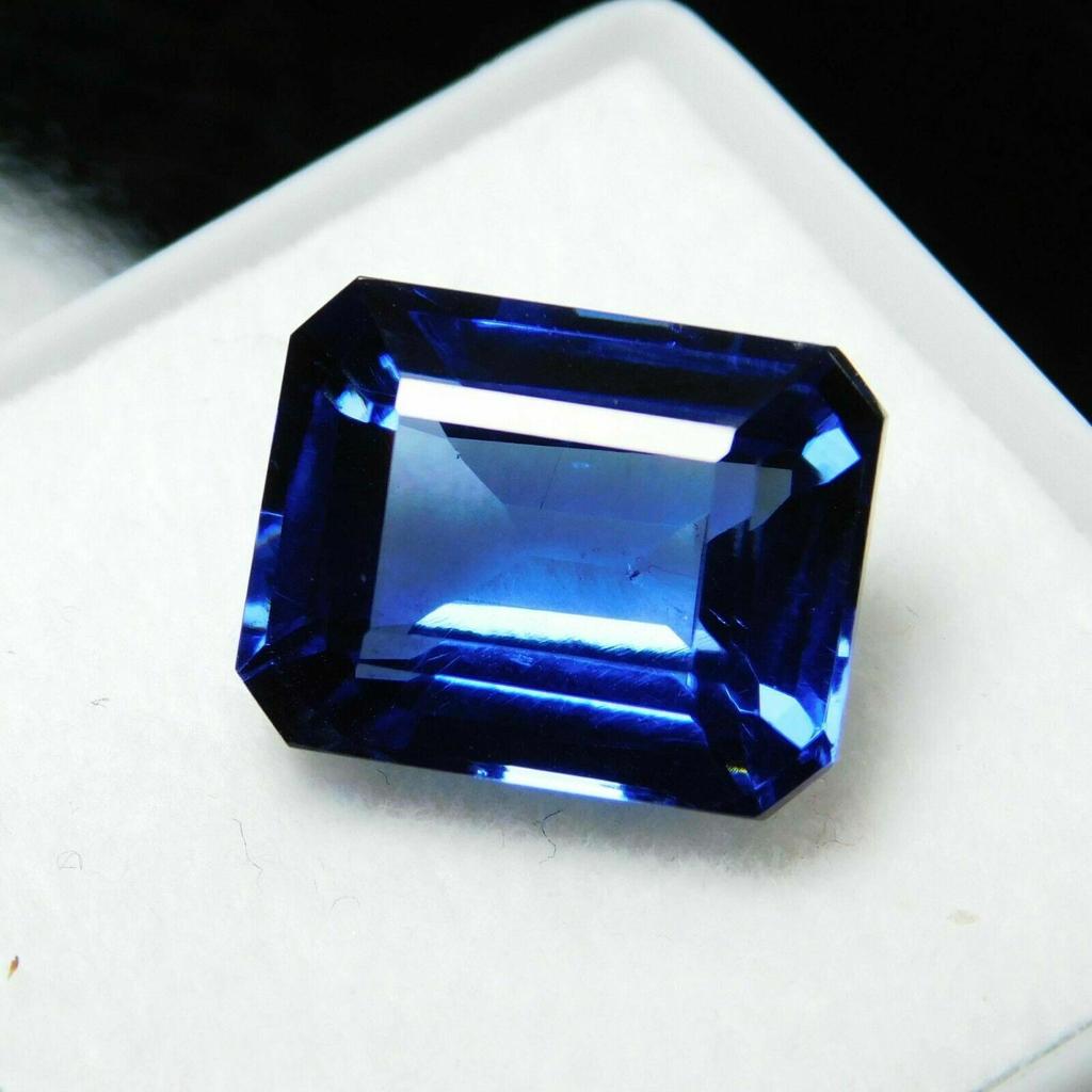 Natural Blue Tanzanite Loose Gemstone Emerald Cut 9.00 Ct for Jewelry Making and Gem Collections