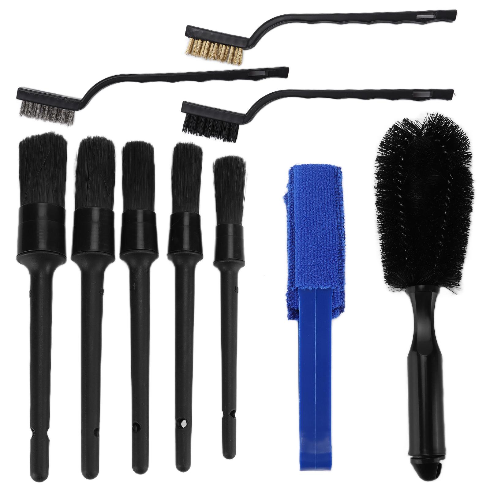 

10 шт. Набор щеток для чистки автомобиля, черный, для небольших трещин, углов, гаек