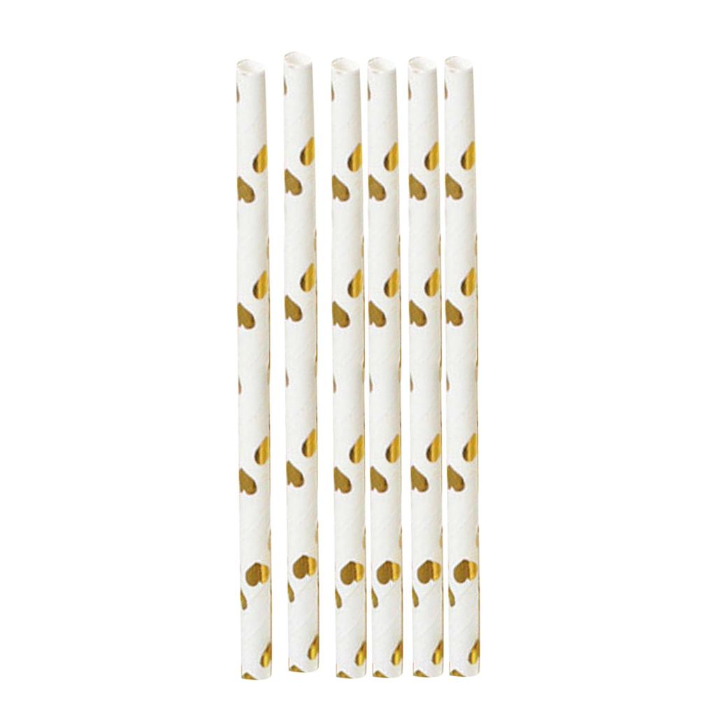 25-Pack Striped Paper Straws For Kids, Festive Party Decoration Supplies