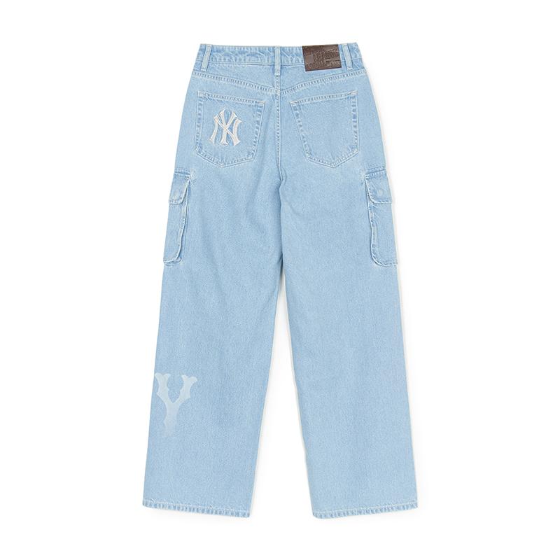 New MLB New York Yankees Jeans Women's Light Blue 3FDPB0151-50BLL