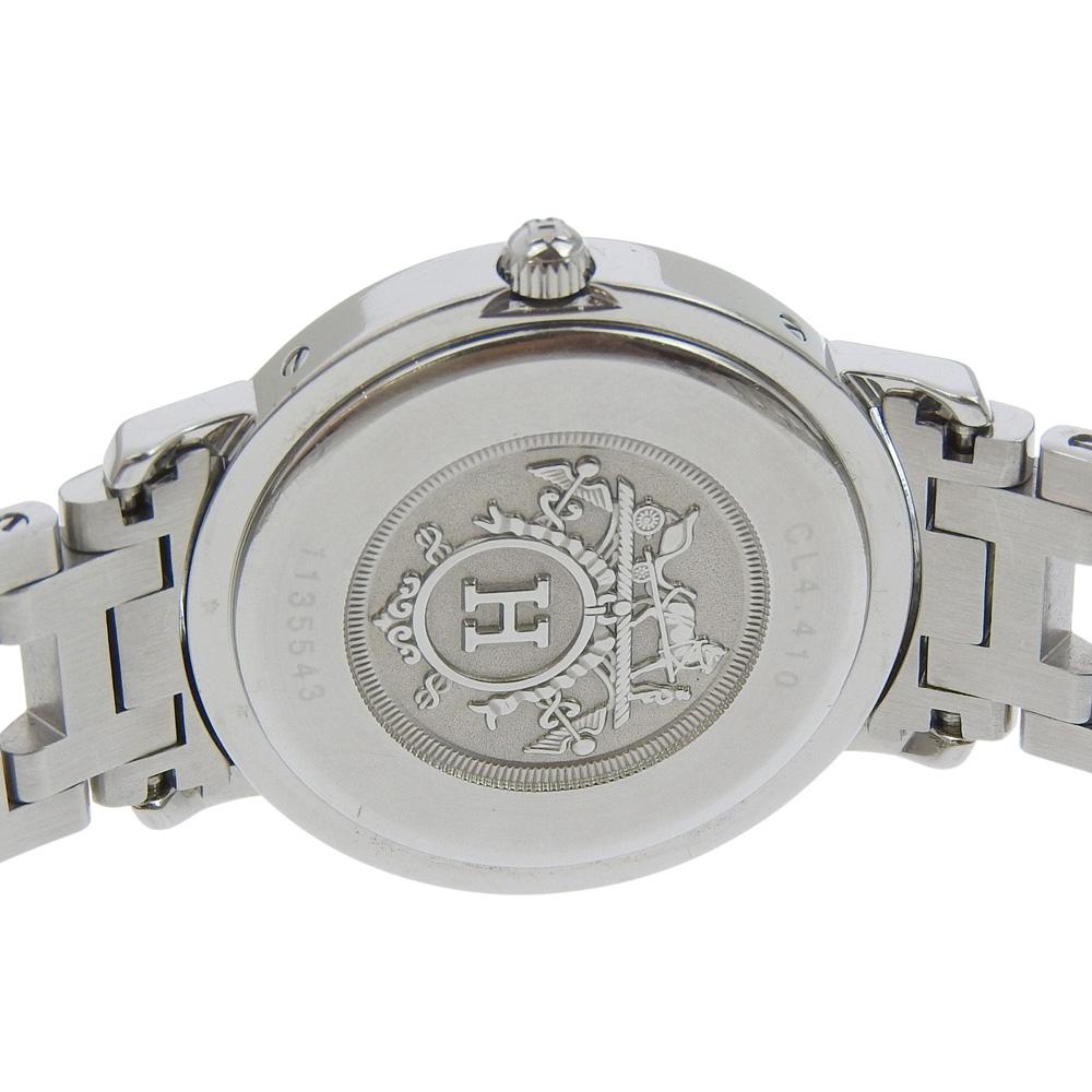 Hermes Clipper Watches CL4.410 pinkDial Stainless Steel Quartz Analog Display Boys Used