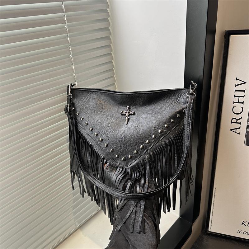 

Модная женская сумка-тоут через плечо в корейском стиле 2025 - Осенняя повседневная сумка на плечо чёрный