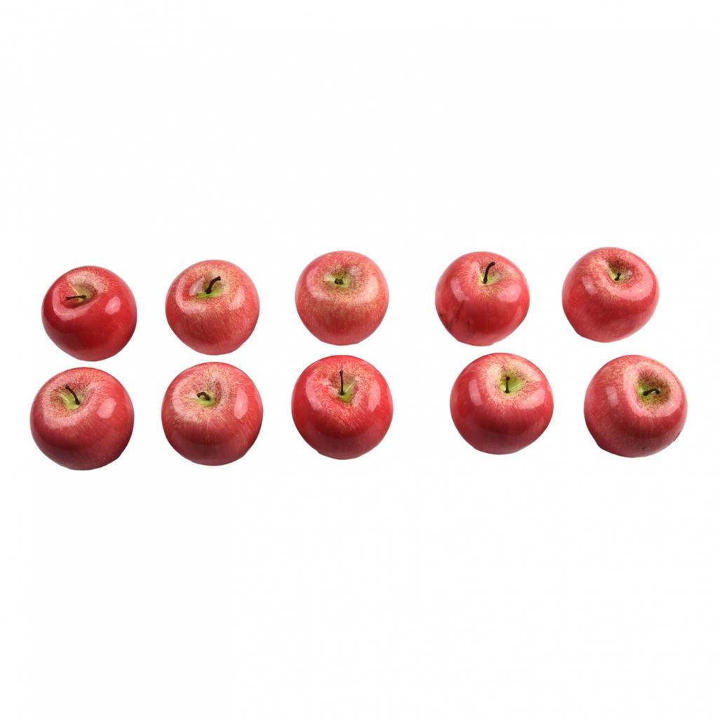 10pcs Large Artificial Fake Red Green Apples Fruits Kitchen Home Food Decor