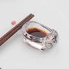 Glass Seasoning Dipping Dish Transparent Cute Sauce Dishes Cat Shaped Seasoning Dish  Sauce Serving