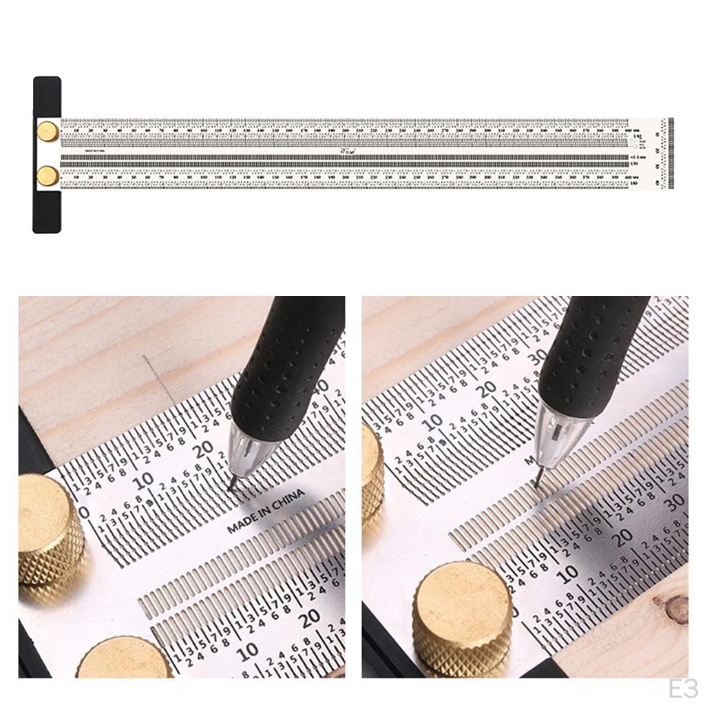 7''-16'' Scale Ruler Hole Woodworking Scribing