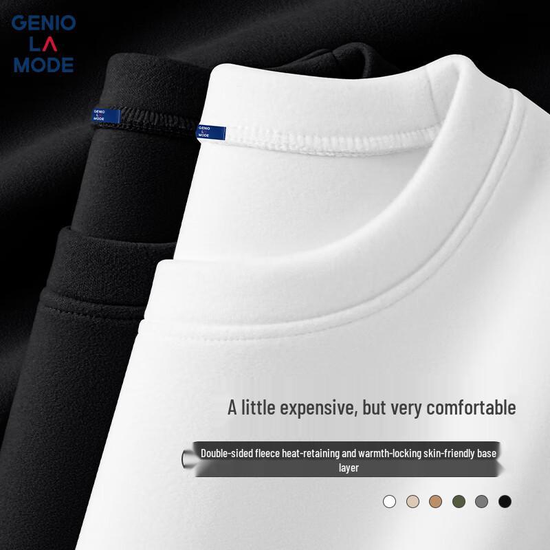 GENIOLAMODE Men s Thermal Round Neck Long Sleeve T-Shirt M