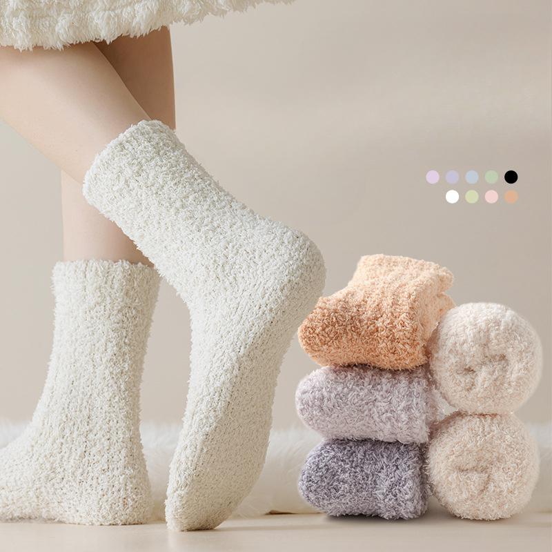 

Women s Autumn and Winter Velvet Thickened Loose Mouth Pregnant Women Sleep Socks 1 pair