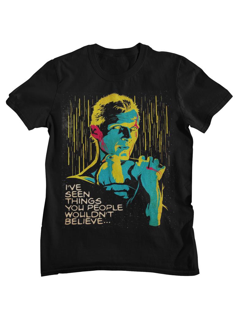 Blade Runner Retro SciFi Movie Collage Graphic TShirt Unisex Women Casual Cotton Streetwear Tops
