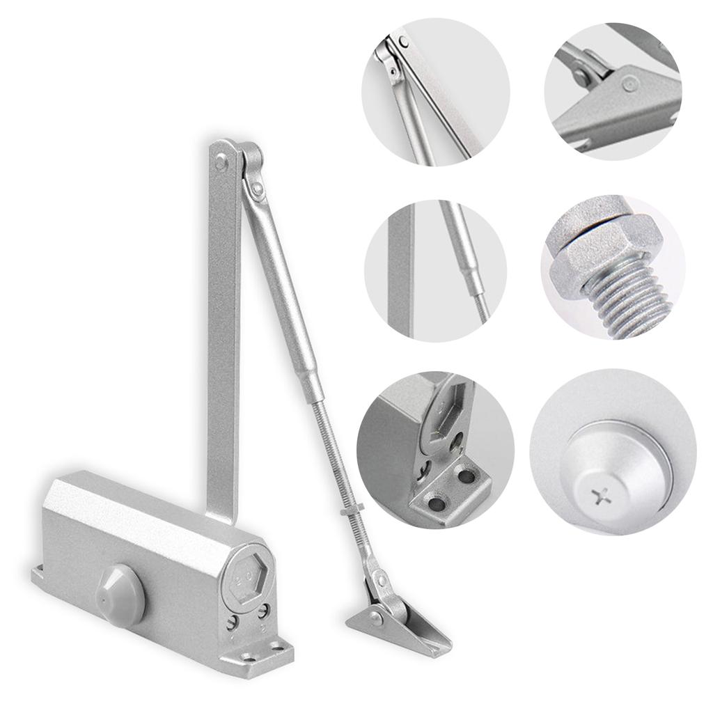 Hydraulic Door Closer for 45 85kg Home Fire Door 180 Degree Non Hold Open Buffer
