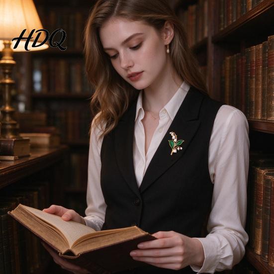 Women Coat Badge Flower Brooch Pin Oil Dropping Floral Dainty Plants Jewelry for Suits Coats Scarves and Bags Suit Pin