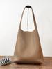 Women's Lychee Pattern Cowhide Bucket Bag - Large Capacity, Commuter Style, Single Shoulder, Lightweight Genuine Leather