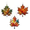 Maple Leaf Suncatcher Hanging Decoration Thanksgiving Day Autumn Stained Glass 2D Flat Acrylic Glass Window Wall Hanging Sign Ornament