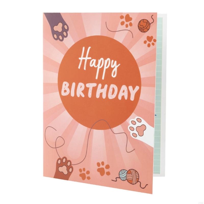Animal Bunting Birthday Card Handmade Birthday Greeting Card with Envelope For Friend Family Kid Adult J0MC