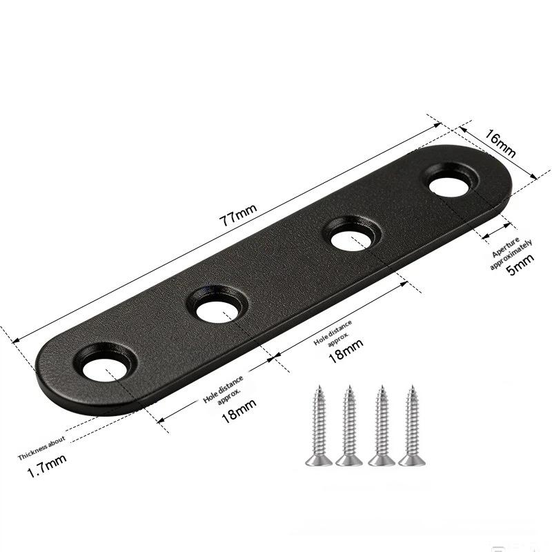 10 Stück Edelstahl Flachplatte Gerades Winkelstück Flache Metall-Winkelstütze Winkel Universelle Reparaturplatte Stütze Möbelstütze Verbin