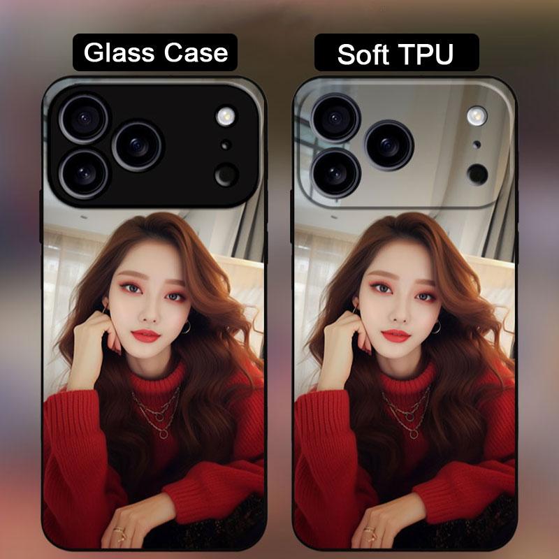 For iPhone 17 Pro Max Air 17Pro DIY Photo Customized Glass Soft TPU back Cover for iPhone Air 17 Pro Max Custom Picture Cases